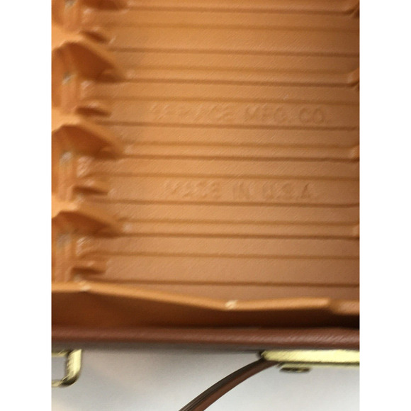 Cassette Tape Case Holder 12 Brown Faux Leather Travel Storage - Picture 9 of 12